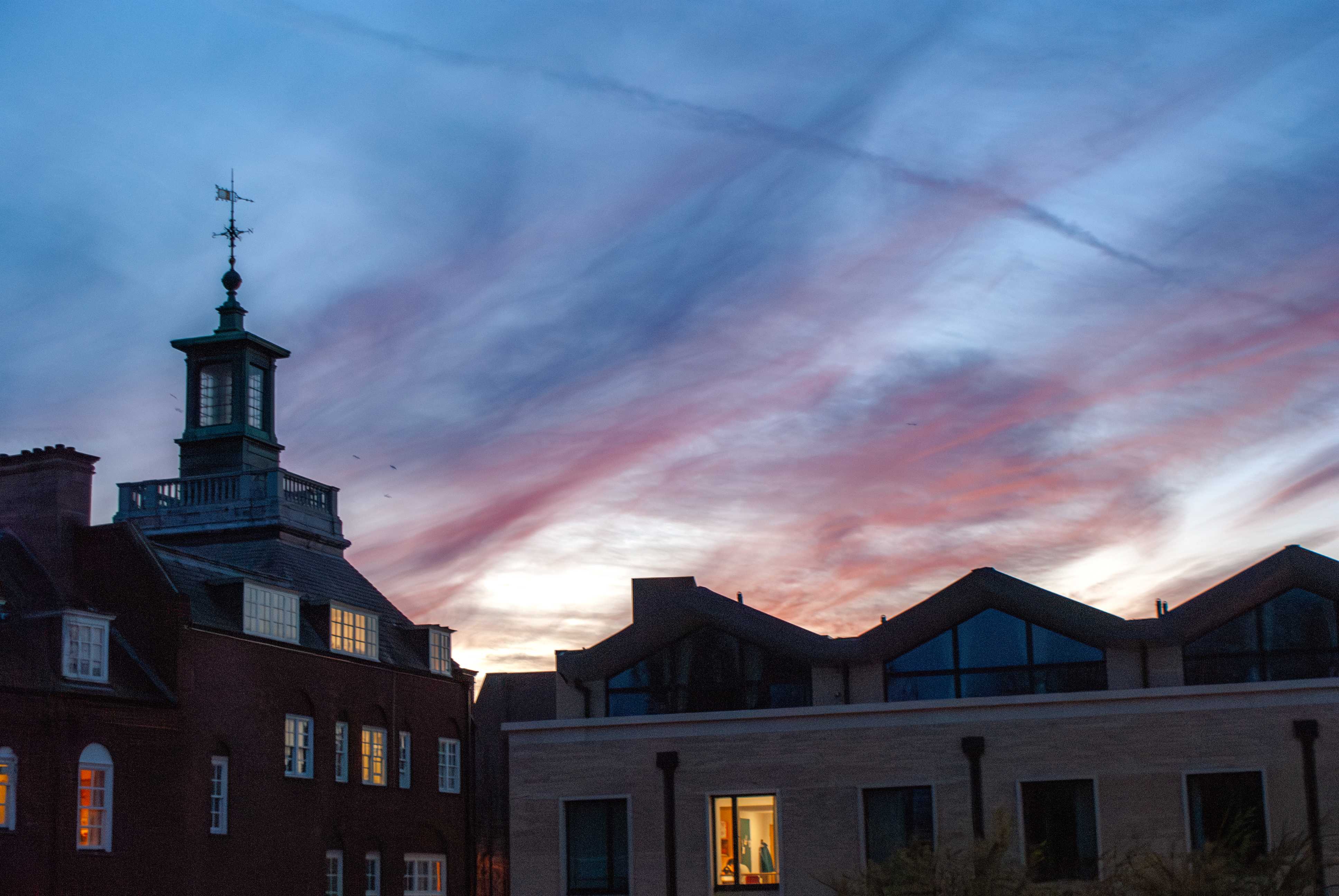 Sunset from the Typewriter, Christ's College