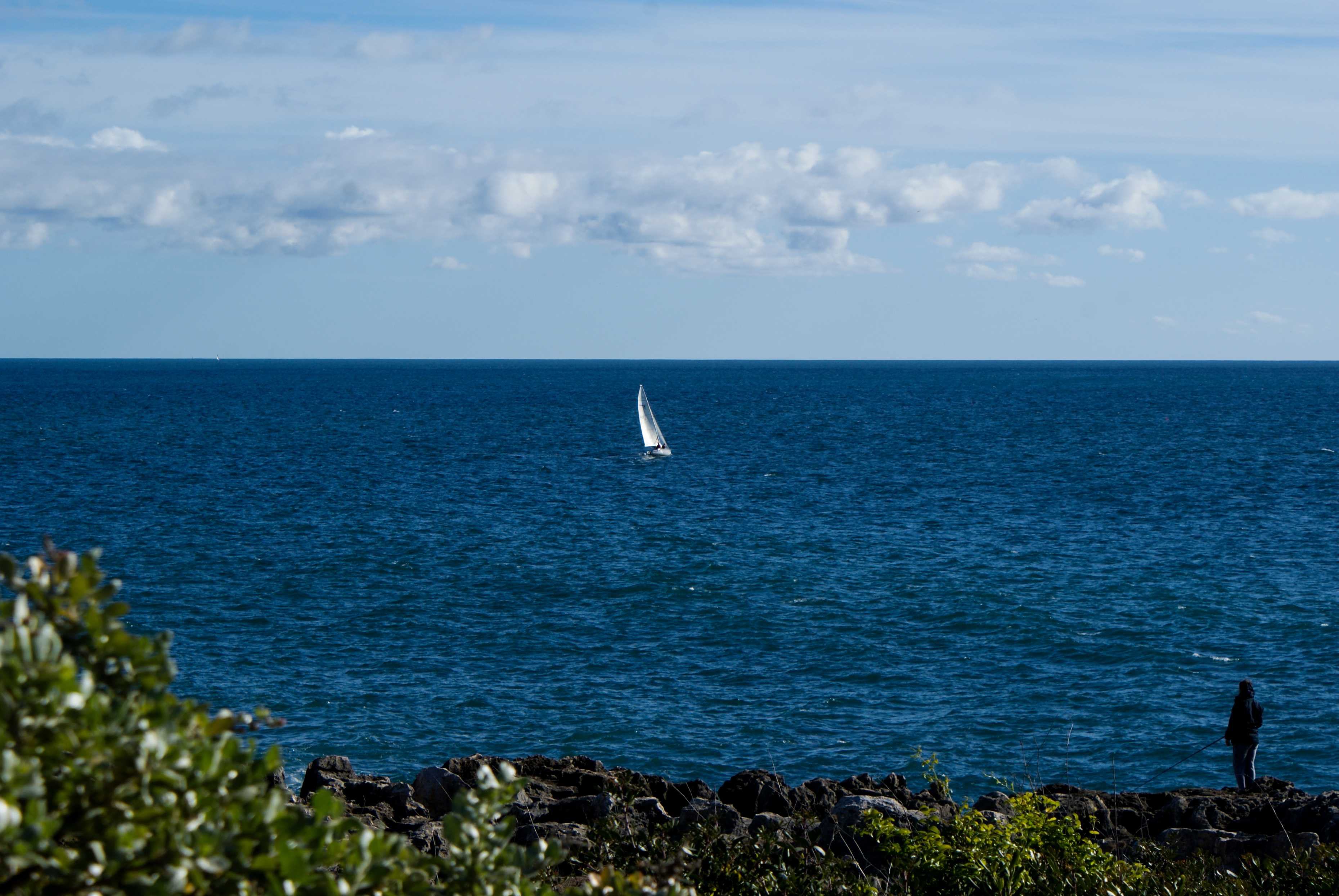 Sailing boat on the Mediterranean, Portugal