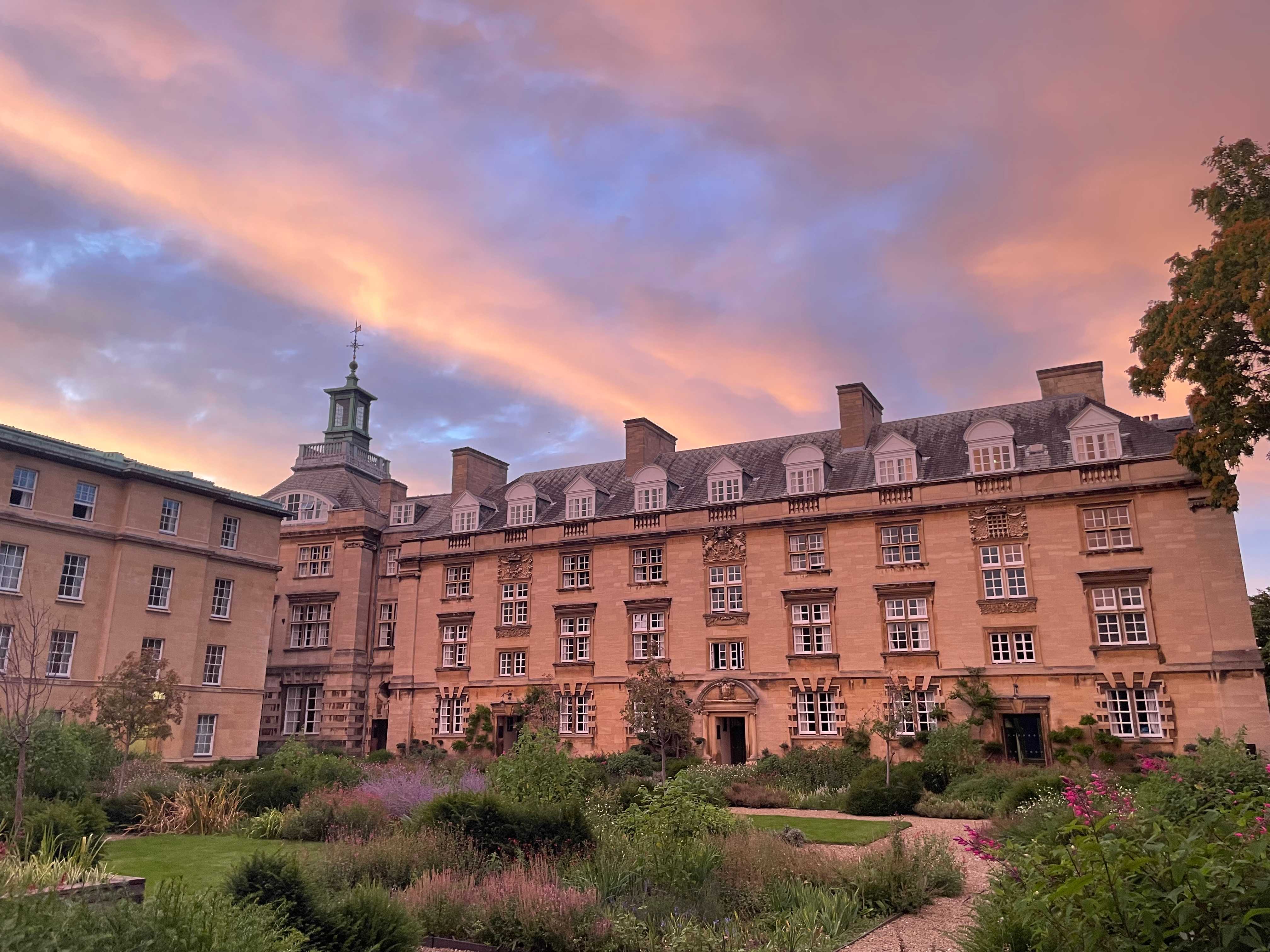 Sunset over Christ's College