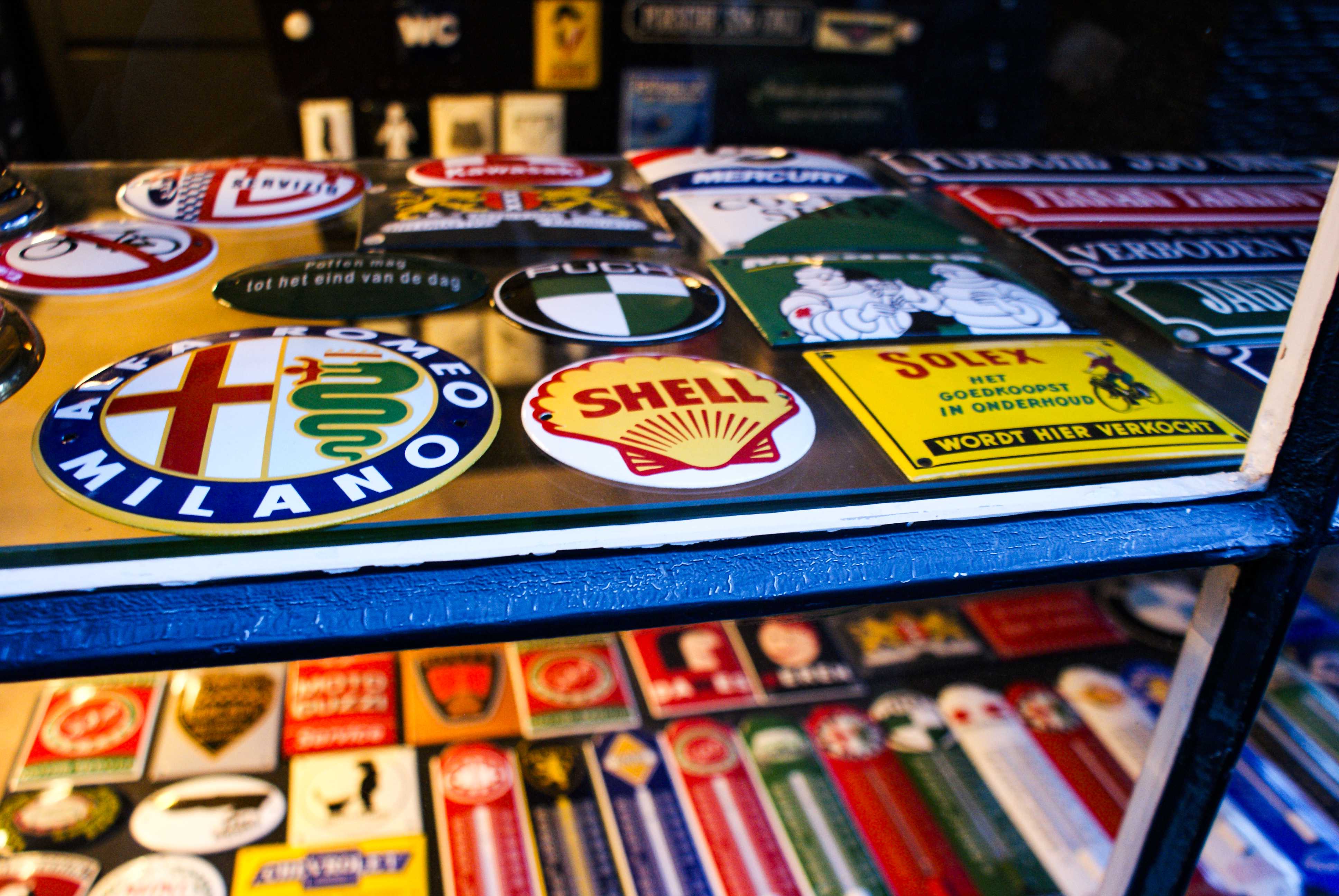 Vintage metal signs, Amsterdam