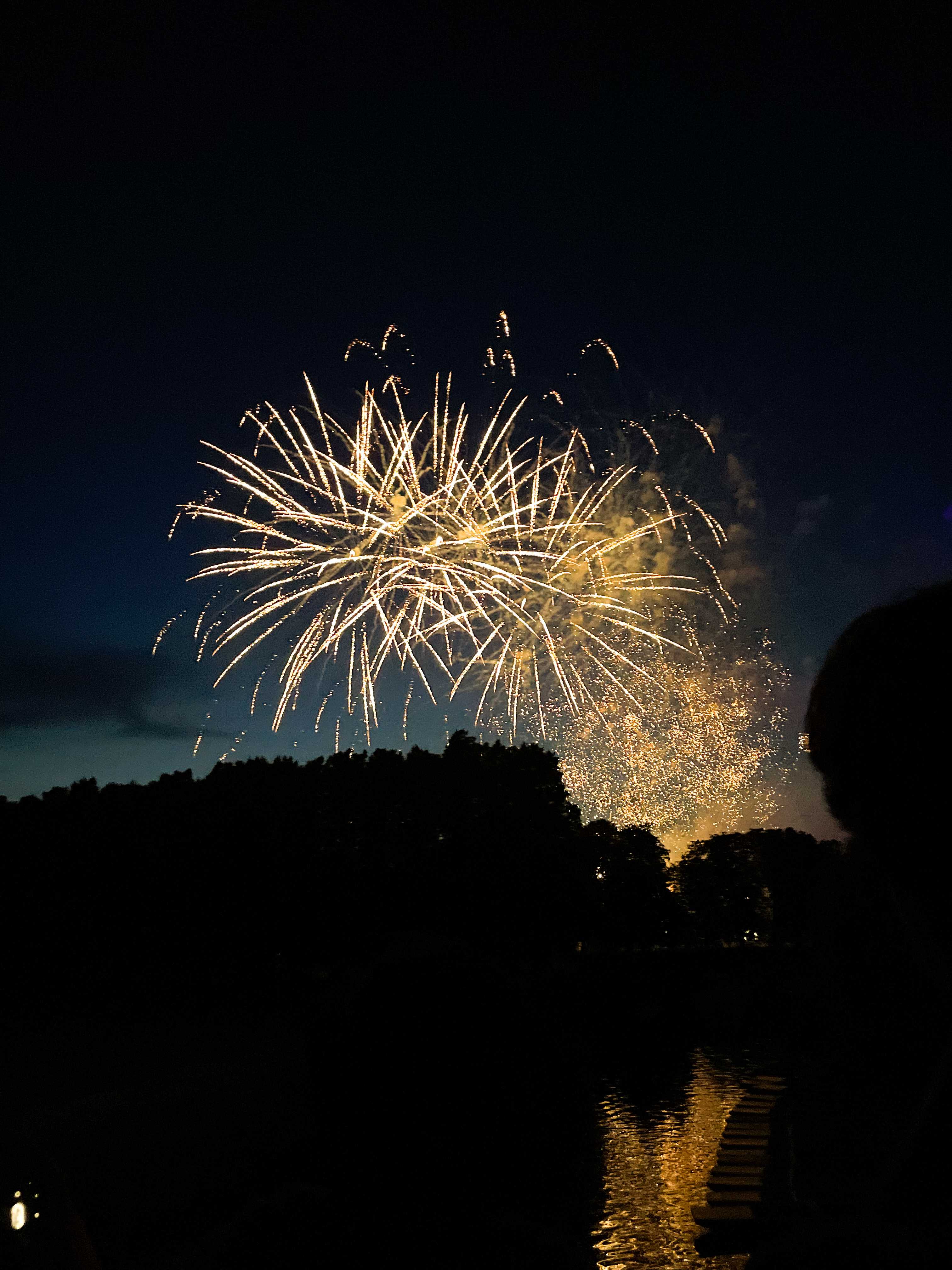 Fireworks over the River Cam, St John's May Ball